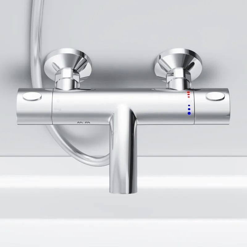 Термостатический смеситель AM.PM Sense 5 F7550064, для ванны и душа Sancos — официальный сайт