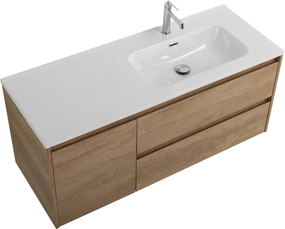 Тумба под раковину без столешницы BelBagno Kraft 120 R, 2 ящика, дверца, rovere nebrasca nature Sancos — официальный сайт