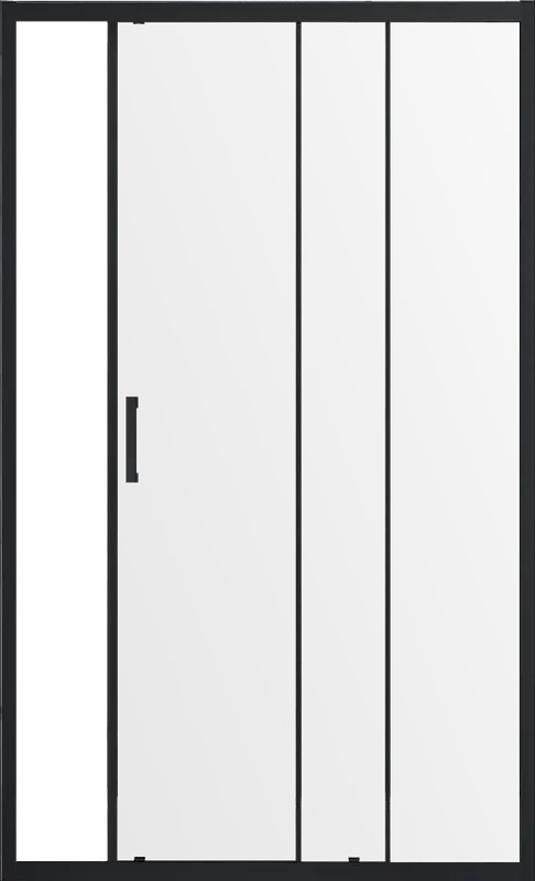 Душевая дверь в нишу Vincea Alpha VDS-3AL120CLB 120 см, стекло прозрачное, черный Sancos — официальный сайт