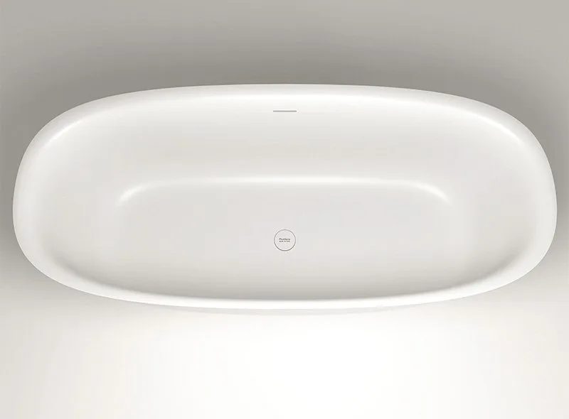 Ванна из искусственного камня Plumberia Selection Seta 170x75 см, отдельностоящая, матовая белая, ов Sancos — официальный сайт