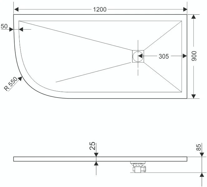 Поддон для душа RGW Stone Tray ST/AR-0129G 90х120 Sancos — официальный сайт