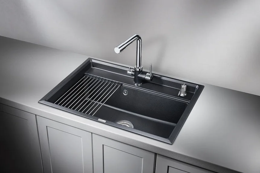 Мойка кухонная Granula Kitchen Space 7301, шварц Sancos — официальный сайт