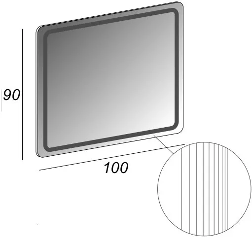 Зеркало Cezares 100х90 c LED-подсветкой Sancos — официальный сайт