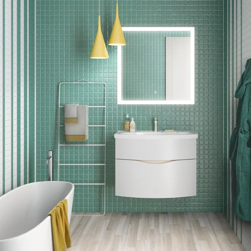 Мебельная раковина KERAMA MARAZZI Riva 80, глянцевая белая Sancos — официальный сайт