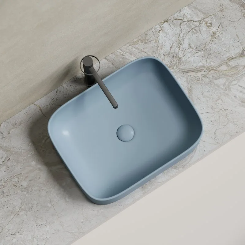 Накладная раковина Ceramicanova Element CN6052MHL серо-голубая матовая Sancos — официальный сайт