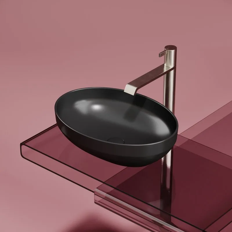 Накладная раковина Ceramicanova Element CN6056MB черная матовая Sancos — официальный сайт