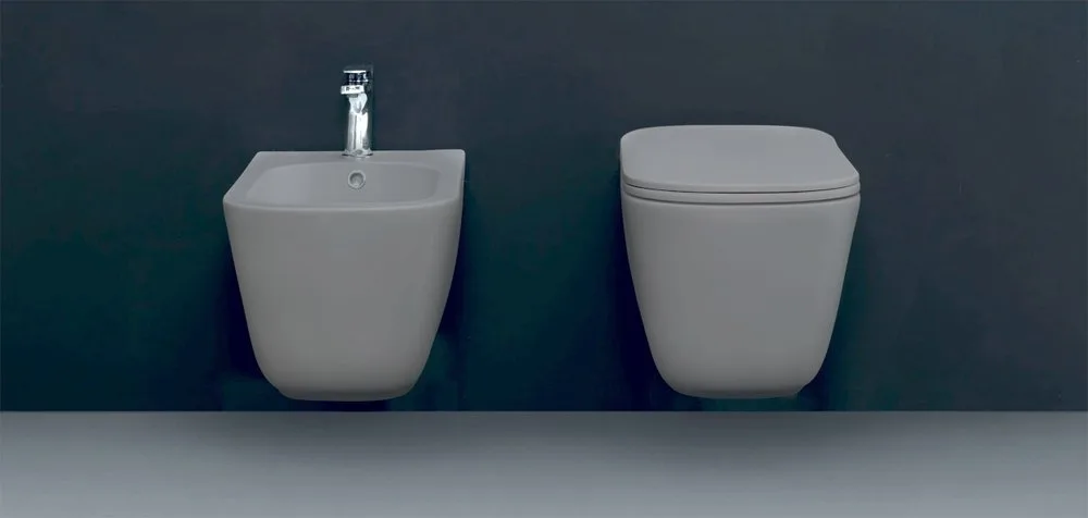 Чаша для унитаза подвесного Kerasan Tribeca 511459 grigio matt Sancos — официальный сайт