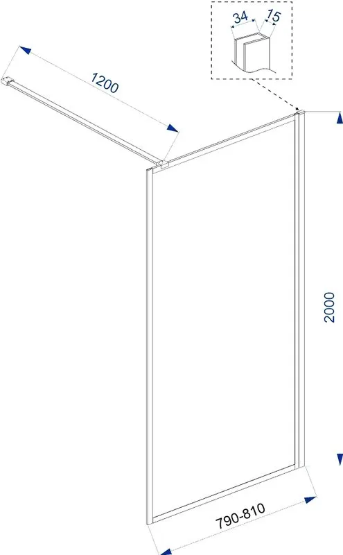 Душевая перегородка Veconi Korato KR80-80-01-C8 80 см Sancos — официальный сайт
