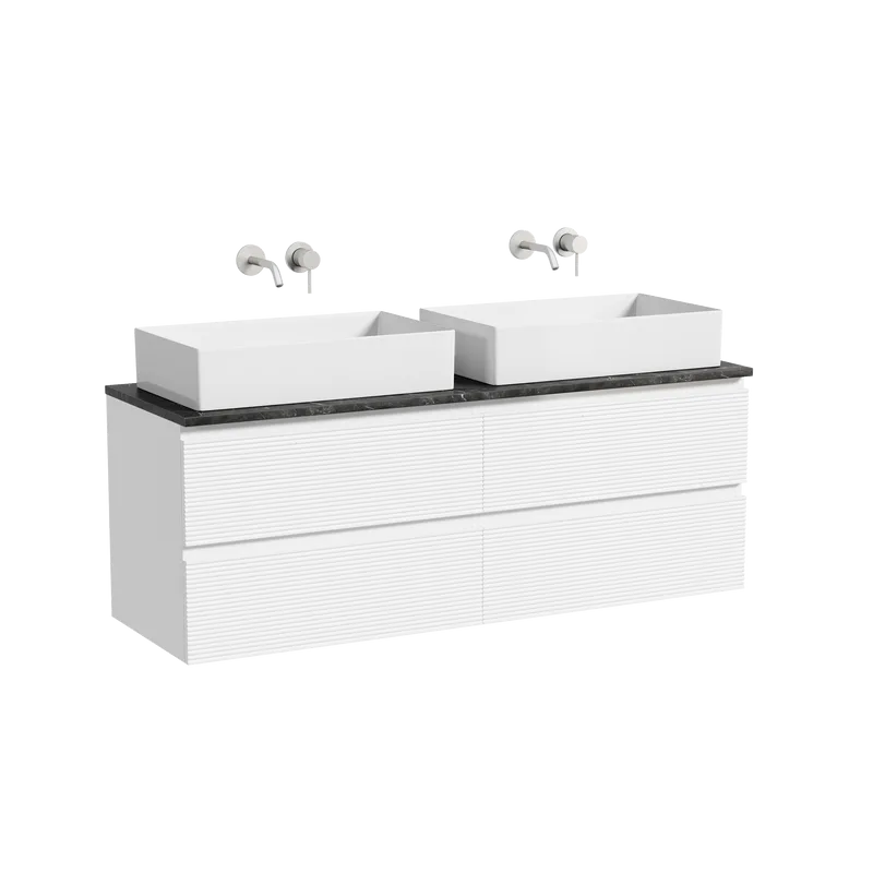 Тумба с раковиной Sancos Folk 140 bianco, столешница черный мрамор TT140A1, раковина CN6070 Sancos — официальный сайт