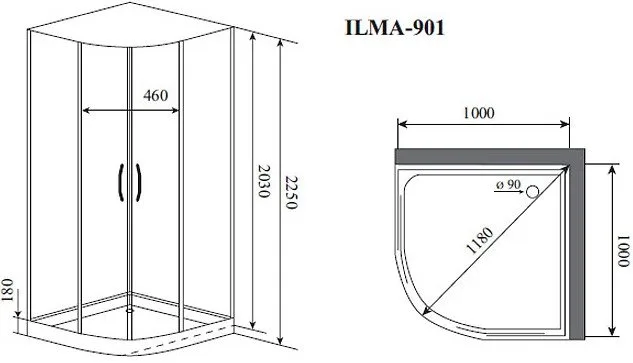 Душевая кабина Timo Premium ILMA 901 Black Sancos — официальный сайт