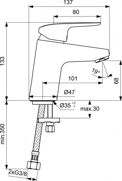 Смеситель для раковины Ideal Standard Ceraflex B1710AA Sancos — официальный сайт