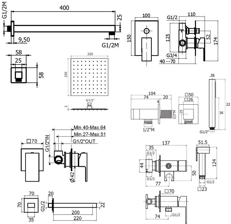 Комплект для ванной Plumberia Selection Tag KITZTG15CR220 С ВНУТРЕННЕЙ ЧАСТЬЮ, хром Sancos — официальный сайт