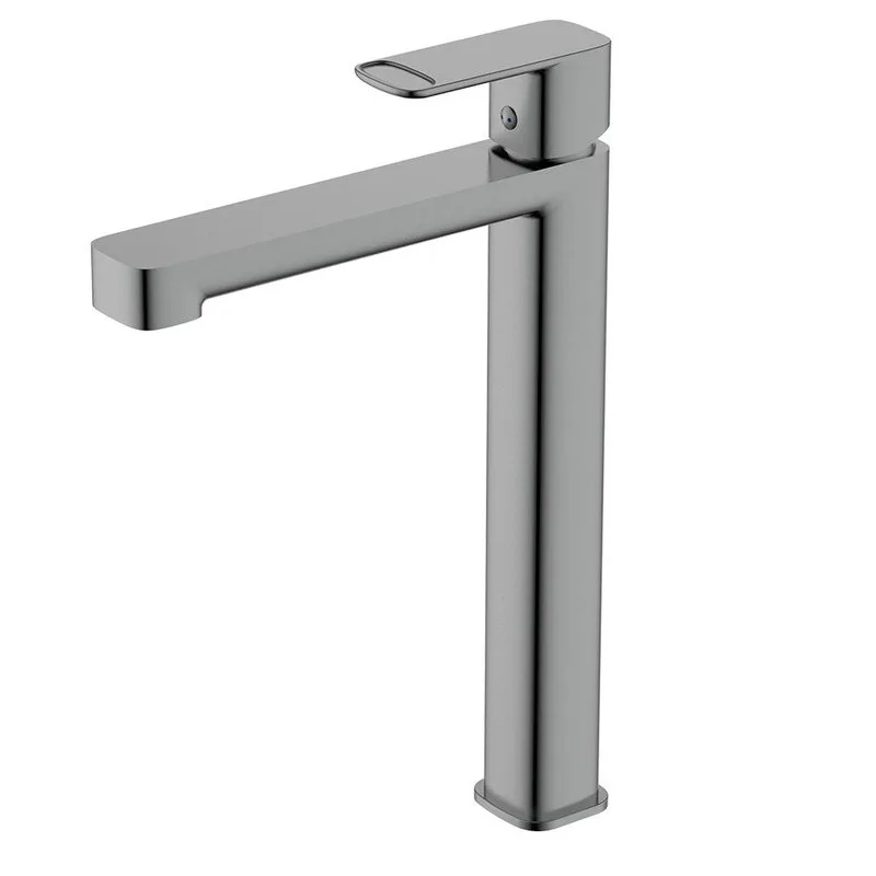 Смеситель для раковины высокий металл Gun Metal, AQUAme Parma AQM6614GM Sancos — официальный сайт
