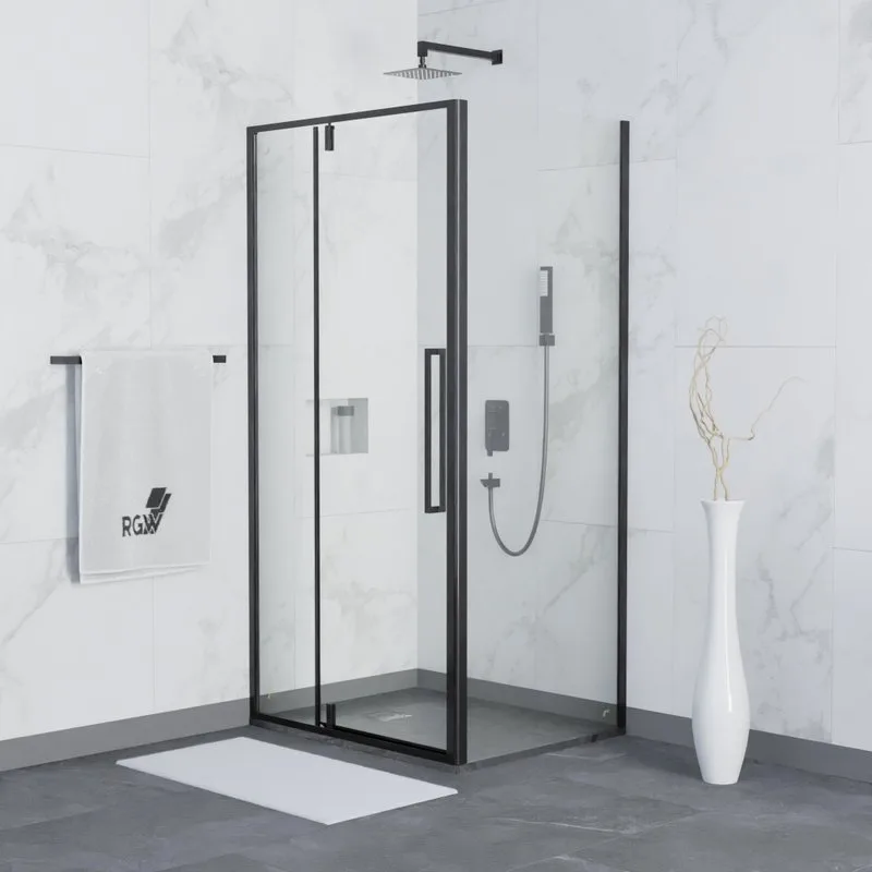 Душевой уголок RGW Stilvoll SV-03B+100 см (99-102)x100x200 профиль черный матовый, стекло прозрачное Sancos — официальный сайт
