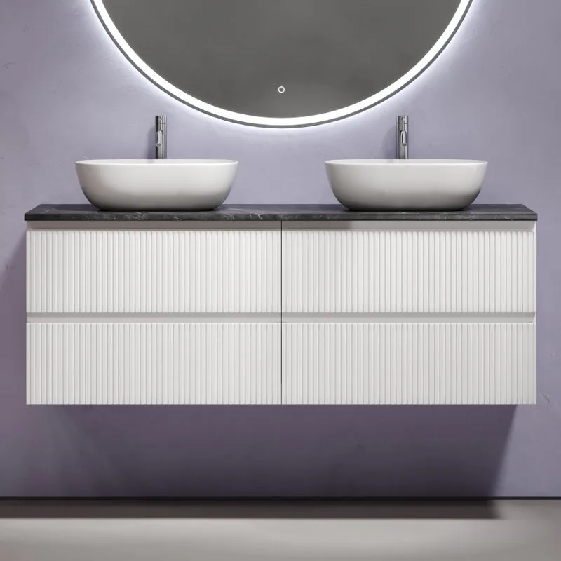 Тумба с раковиной Sancos Snob T 140 bianco, столешница черный мрамор TT140A1X, раковина CN6009 Sancos — официальный сайт