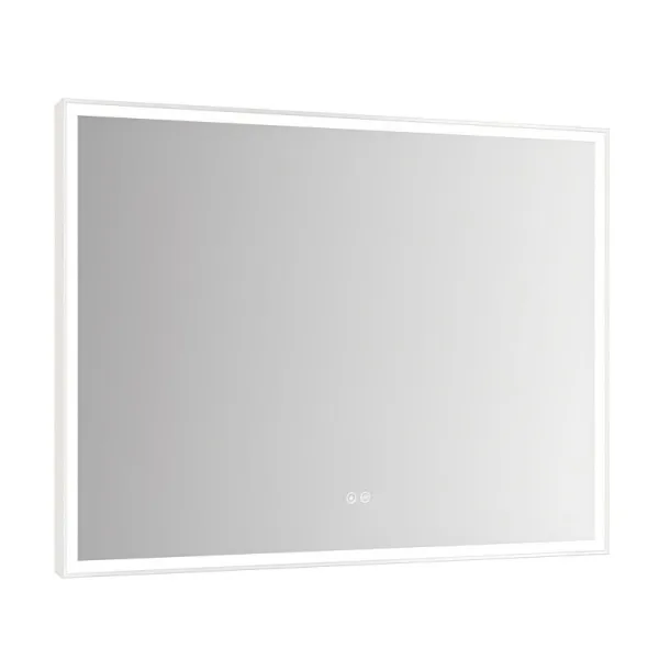 Зеркало в ванную с подсветкой Esbano ES-3682KD 100x80 см для ванной комнаты прямоугольное, со встрое