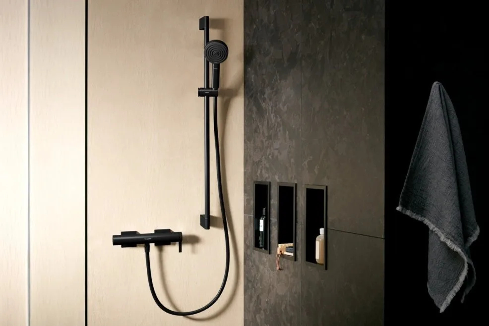 Смеситель для душа Hansgrohe Tecturis E 73620670 черный матовый Sancos — официальный сайт