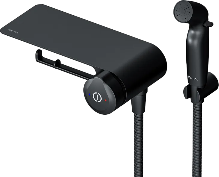 Гигиенический душ AM.PM X-Joy F0H85A822, со смесителем, С ВНУТРЕННЕЙ ЧАСТЬЮ, черный Sancos — официальный сайт