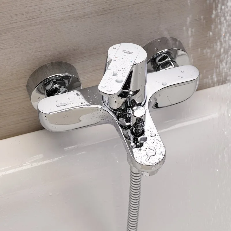 Смеситель для ванны с душем Grohe Get 32887000, + средство для металлических поверхностей Grohe Groh Sancos — официальный сайт