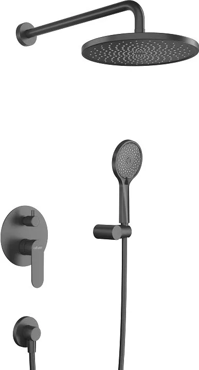 Душевой комплект Cezares Stylus STYLUS-DSET-NOP С ВНУТРЕННЕЙ ЧАСТЬЮ, матовый черный Sancos — официальный сайт