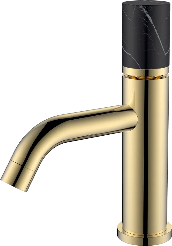 Смеситель для раковины Boheme Stick 121-G-MR-B золотой, мрамор черный Sancos — официальный сайт