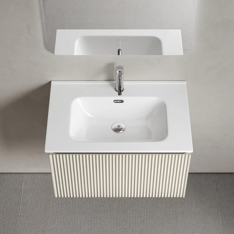 Тумба под раковину Sancos Snob R 1.0 70 подвесная Beige soft (капучино), SNR1.070CE Sancos — официальный сайт