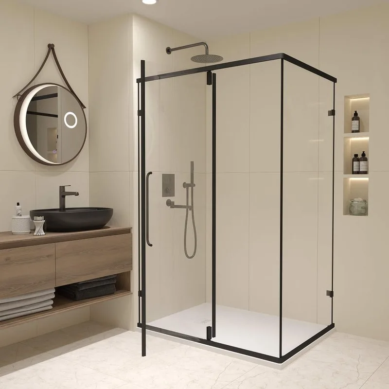 Душевой уголок RGW Classic CL-046-B 120х90x185, профиль матовый черный, стекло прозрачное Sancos — официальный сайт