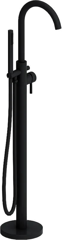 Напольный смеситель для ванны с душем Damixa Scandinavian Pure 365000300, матовый черный Sancos — официальный сайт