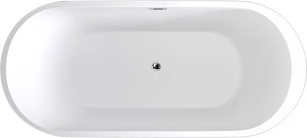 Акриловая ванна Black&White Swan SB105 black 170x80 см, отдельностоящая, глянцевая черная, овальная, Sancos — официальный сайт