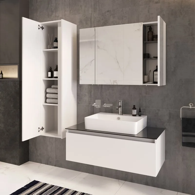 Зеркало-шкаф VitrA Mia 100 глянцевый белый Sancos — официальный сайт