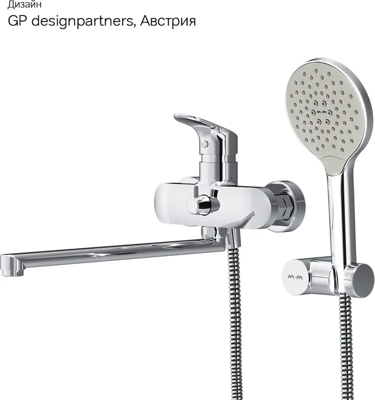 Смеситель с длинным изливом для ванны AM.PM Like F8095000 Sancos — официальный сайт