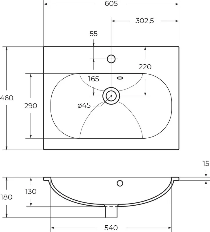 Мебельная раковина BelBagno BB1923-600 Sancos — официальный сайт