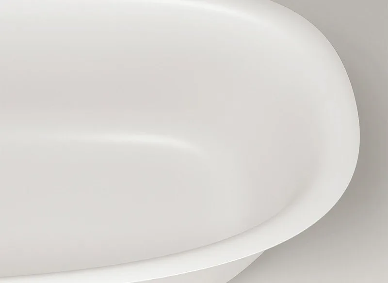 Ванна из искусственного камня Plumberia Selection Seta 170x75 см, отдельностоящая, матовая белая, ов Sancos — официальный сайт