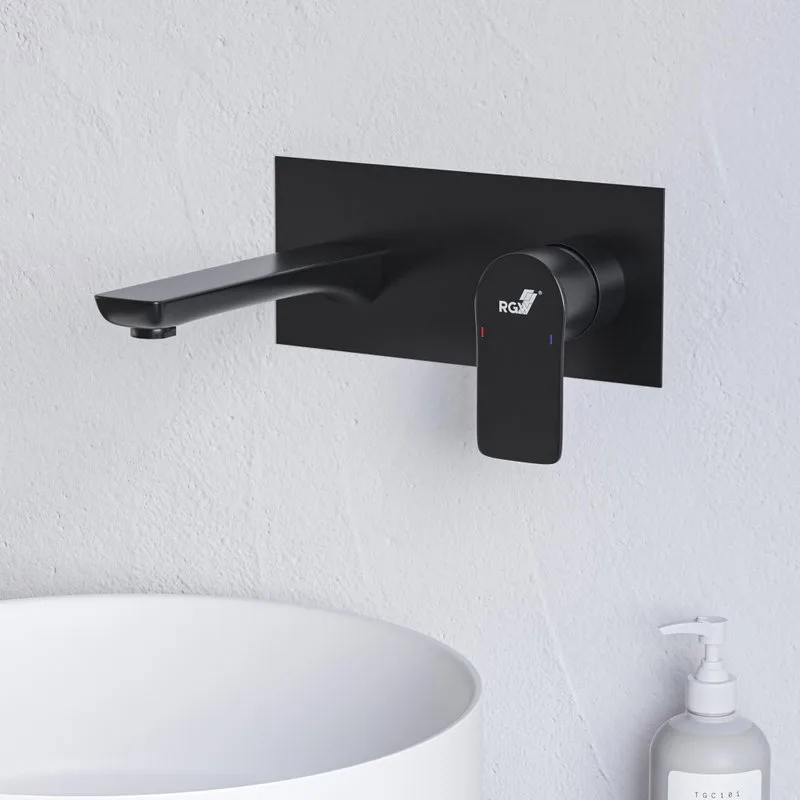 Смеситель для раковины RGW Shower Panels SP-46B С ВНУТРЕННЕЙ ЧАСТЬЮ, черный Sancos — официальный сайт