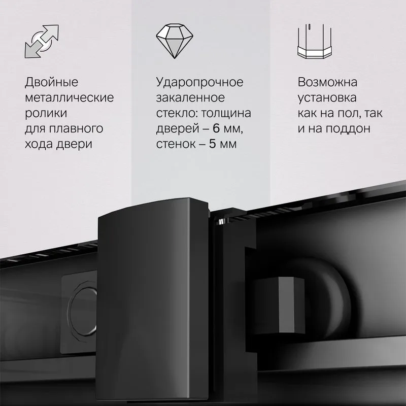 Душевой уголок AM.PM Gem W90G-403-100100-BT 100х100 см Sancos — официальный сайт
