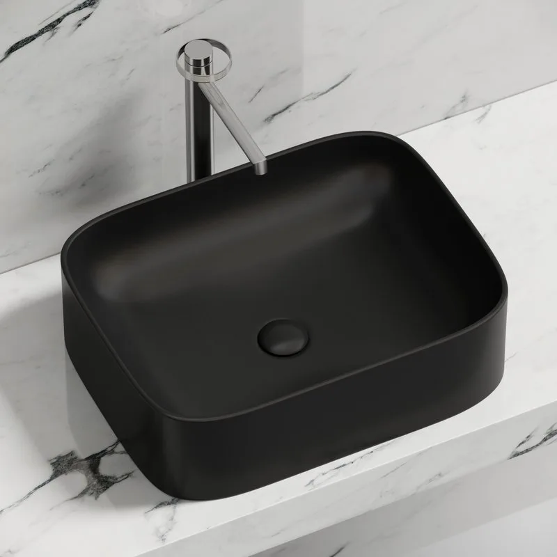 Накладная раковина Ceramicanova Element CN6052MB черная матовая Sancos — официальный сайт