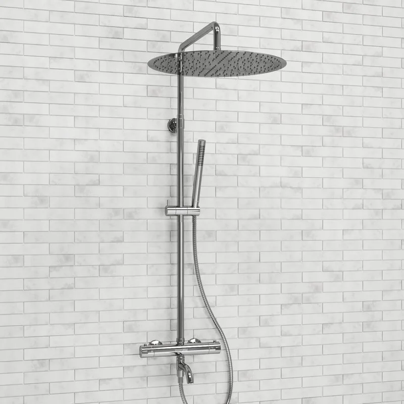 Душевая стойка Wasserkraft Berkel A188.117.137.010.CH Thermo, с термостатом, хром Sancos — официальный сайт