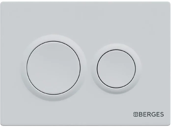 Кнопка смыва Berges Novum O4 soft touch белая Sancos — официальный сайт