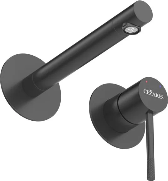 Смеситель для раковины Cezares Relax RELAX-BLI2-2-NOP-W0 С ВНУТРЕННЕЙ ЧАСТЬЮ, матовый черный Sancos — официальный сайт