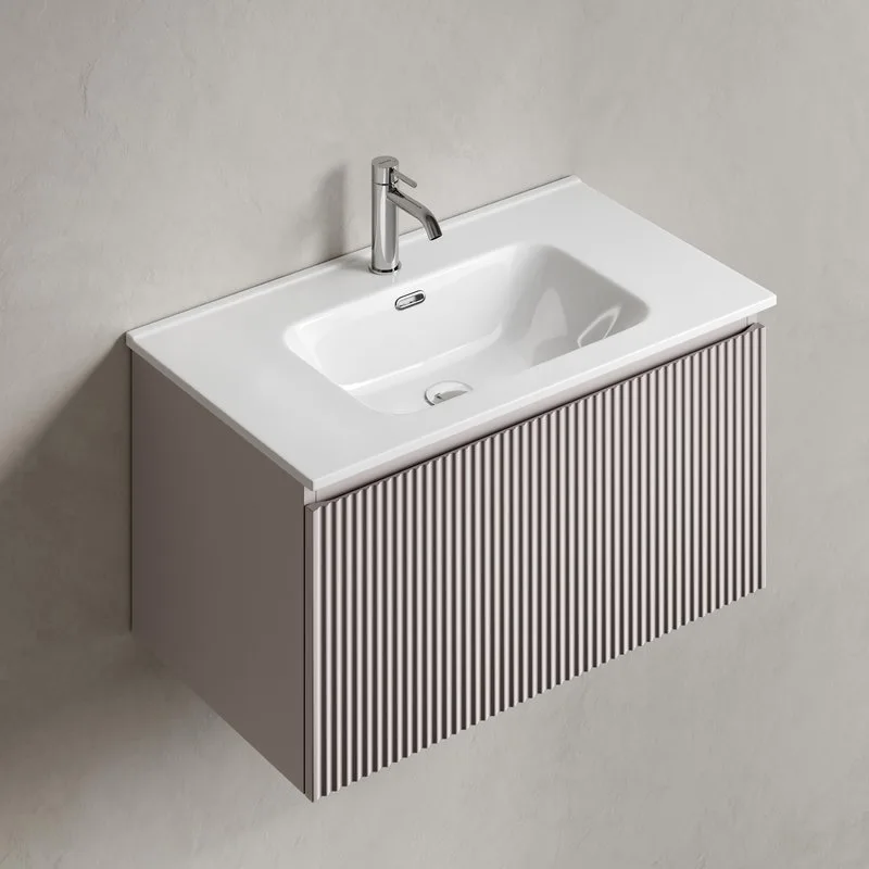 Тумба под раковину Sancos Snob R 1.0 80 подвесная Doha soft (пыльная роза), SNR1.080SM Sancos — официальный сайт