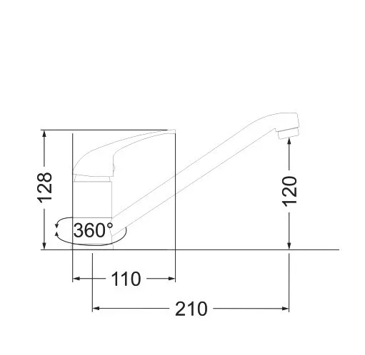 Смеситель для кухни Emar Steel ЕС - 3009 хром Sancos — официальный сайт