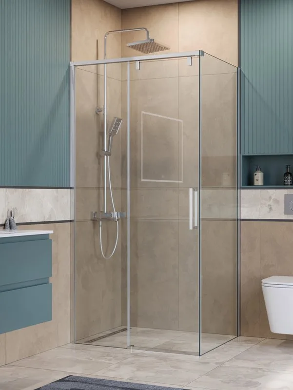 Душевой уголок BelBagno Soft Close-1 AH-1-100/90-C-Cr профиль хром Sancos — официальный сайт