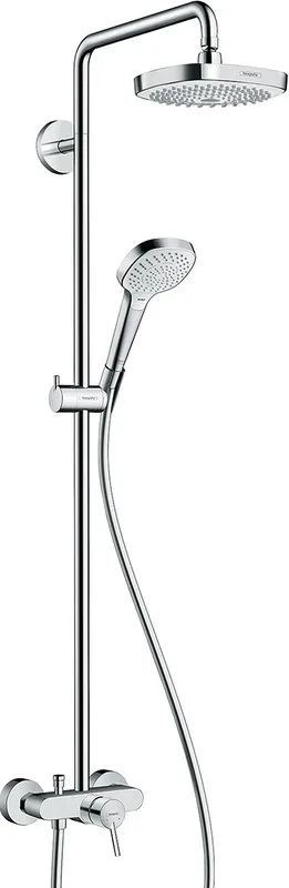 Душевая стойка Hansgrohe Croma 2jet Select E 180, с однорычажным смесителем Sancos — официальный сайт