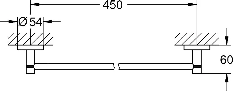 Полотенцедержатель Grohe Essentials 40688BE1 никель Sancos — официальный сайт