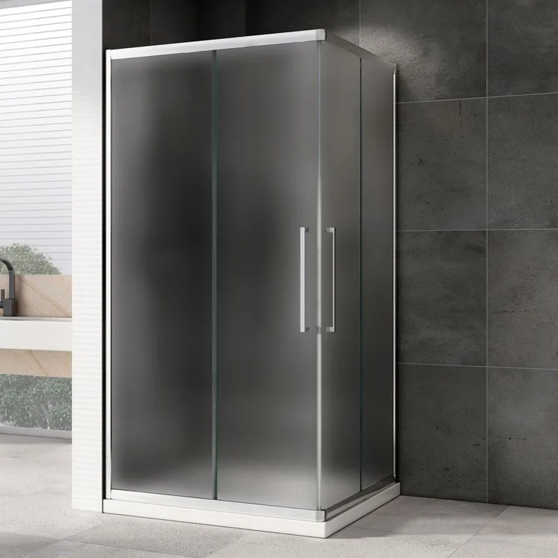 Душевой уголок Abber Schwarzer Diamant AG02129MH 120x90, профиль хром матовый, стекло матовое Sancos — официальный сайт