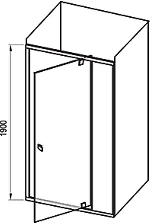 Душевая дверь в нишу Ravak Pivot PDOP2-100 Transparent, профиль черный Sancos — официальный сайт