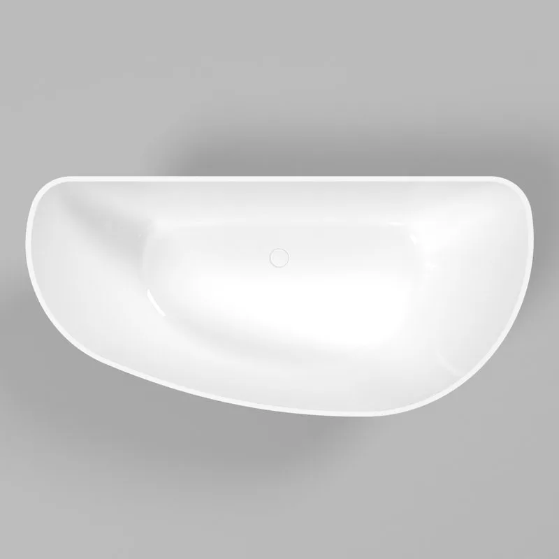 Ванна из искусственного камня WHITECROSS Topaz 170x80 см, отдельностоящая, белая, асимметричная, с д Sancos — официальный сайт