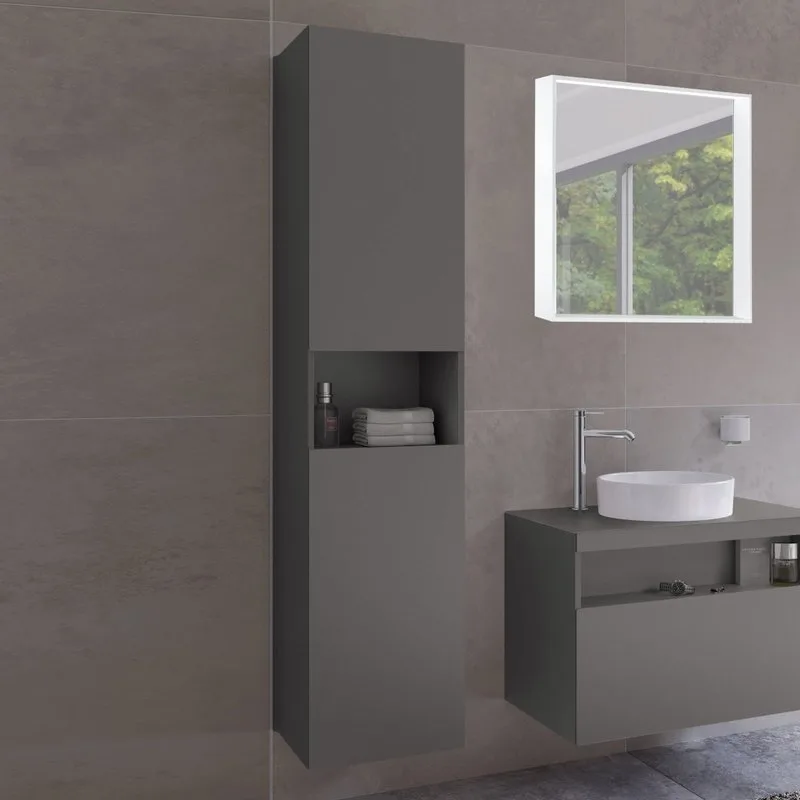 Шкаф-пенал для ванной Keuco Stageline 32831 L, инокс матовый Sancos — официальный сайт