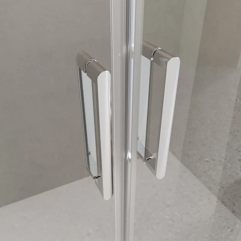 Душевая дверь в нишу BelBagno Luce BF-2-140-C-Cr профиль хром, стекло прозрачное Sancos — официальный сайт
