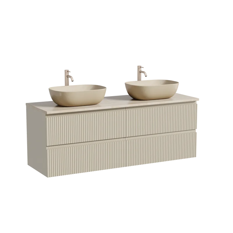 Тумба с раковиной Sancos Snob R 140 beige soft, столешница бежевая TT140A2X, раковина CN6009MC Sancos — официальный сайт